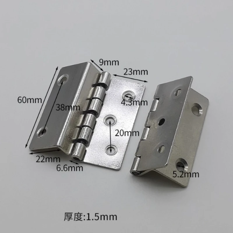Furniture Hardware Accessories - 4pcs Metal Silver Cabinet Hinges Three