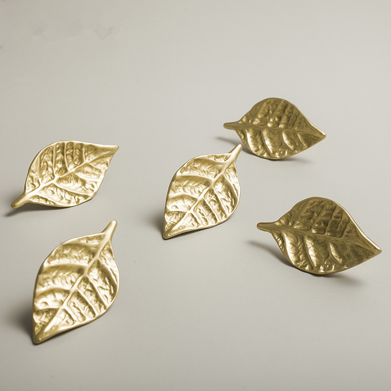 Furniture Hardware Brass - Solid Brass Kinds of Leaf Shape