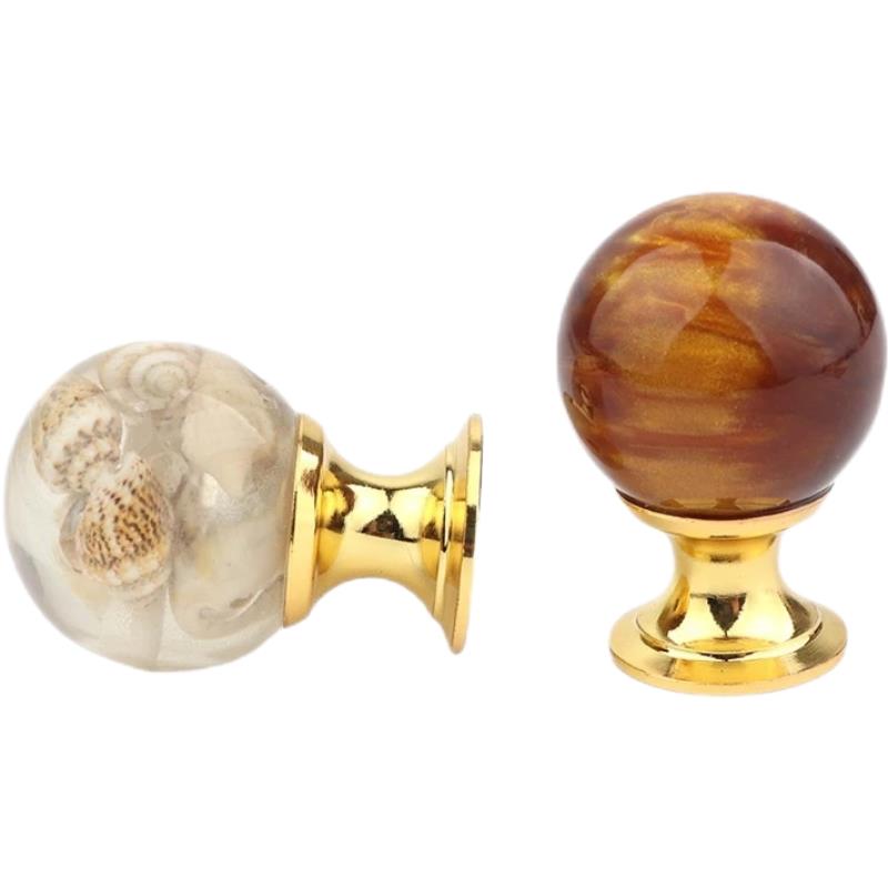 Furniture Hardware Brass - Amber Shell Tiger Eye Gold Cupboard
