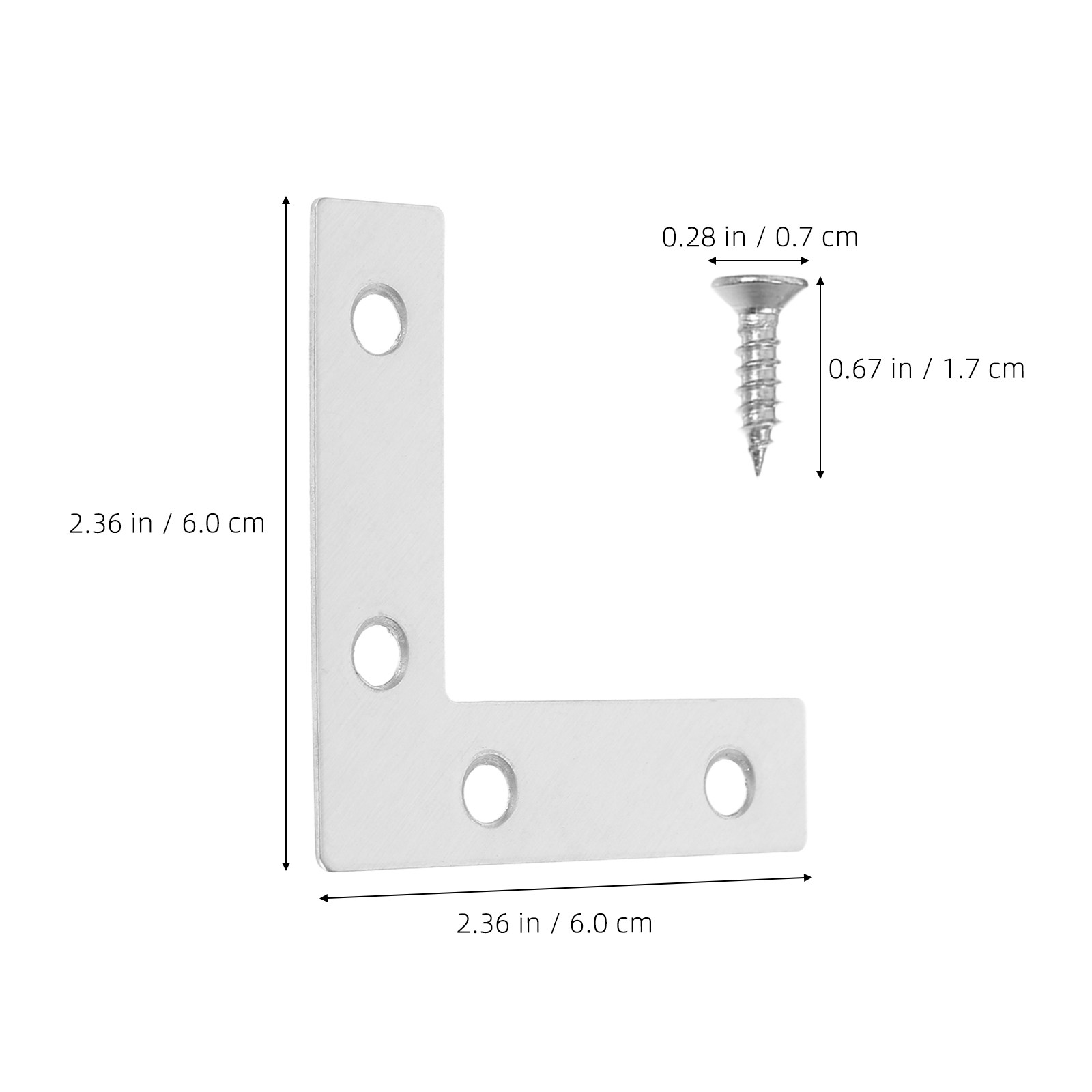1Set Stainless Steel L-Shaped  - Furniture Joining Hardware review and price