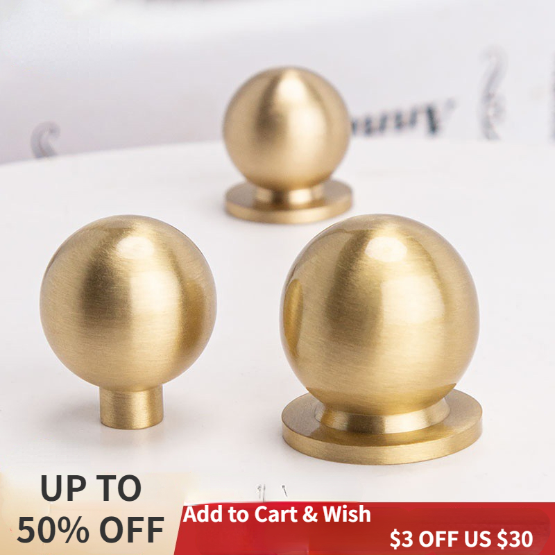 Home Wardrobe Door Pull Round  - Furniture Hardware Brass review and price