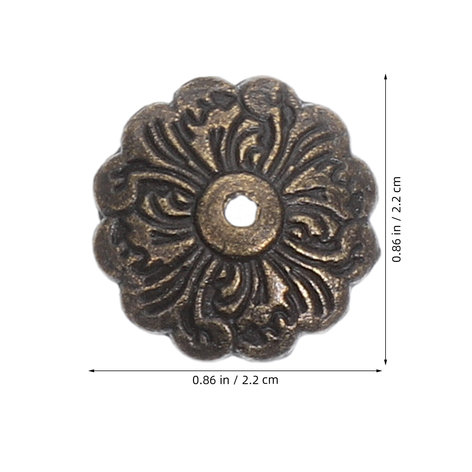 50Pcs Thick Metal Flower Backp - Furniture Hardware Brass review and price