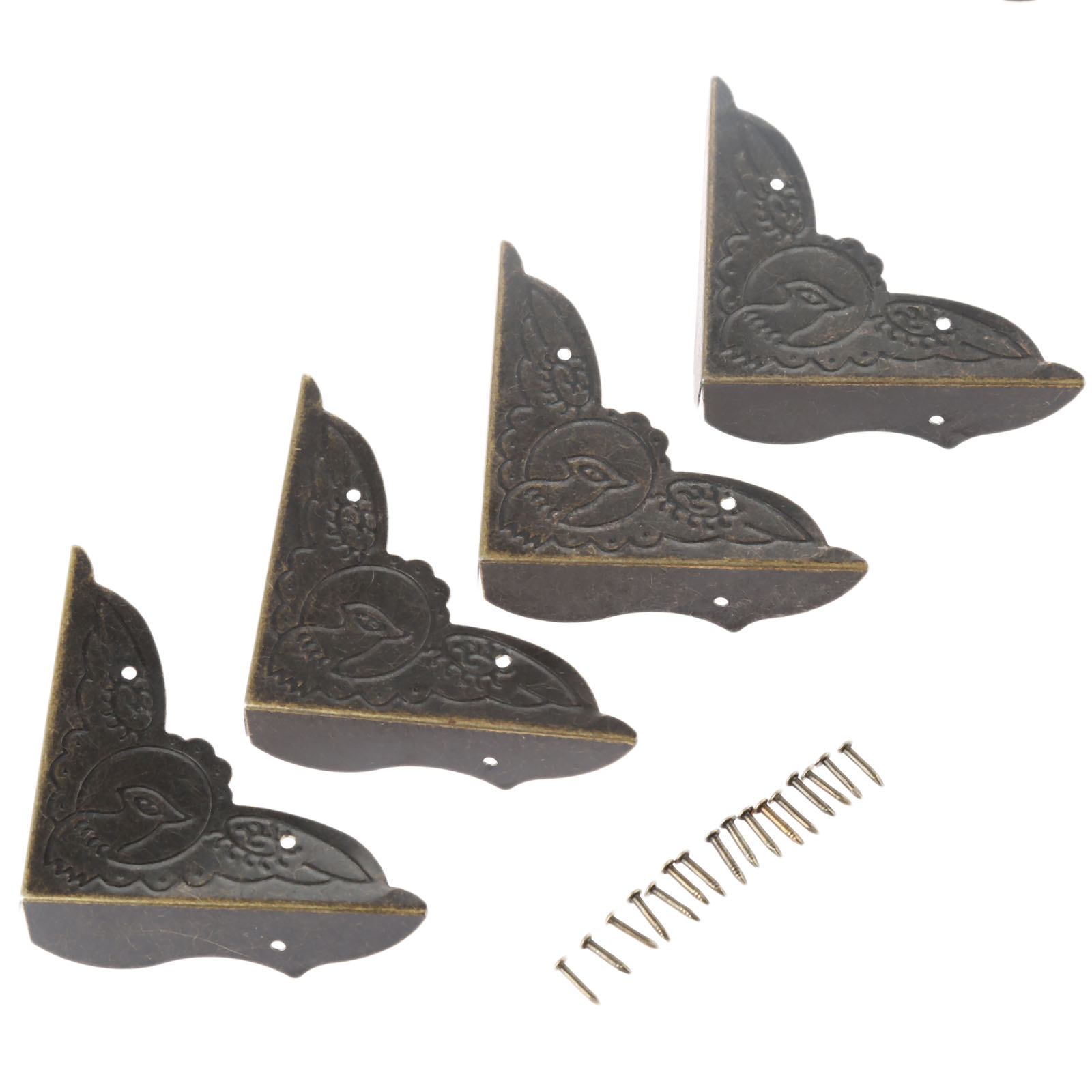 4Pcs Antique Brass Corner Brac - Furniture Hardware Brass review and price