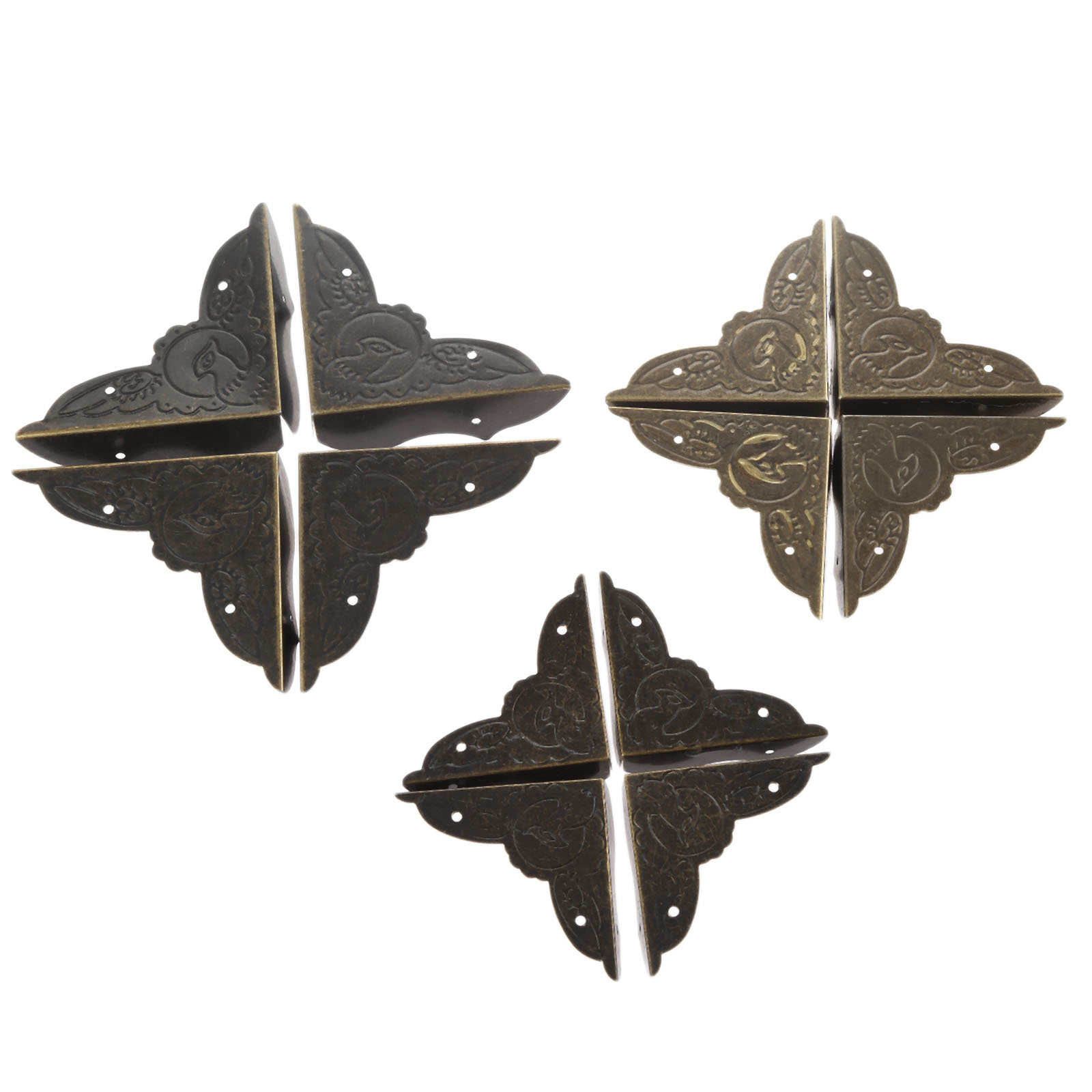 4Pcs Antique Brass Corner Brac - Furniture Hardware Brass review and price