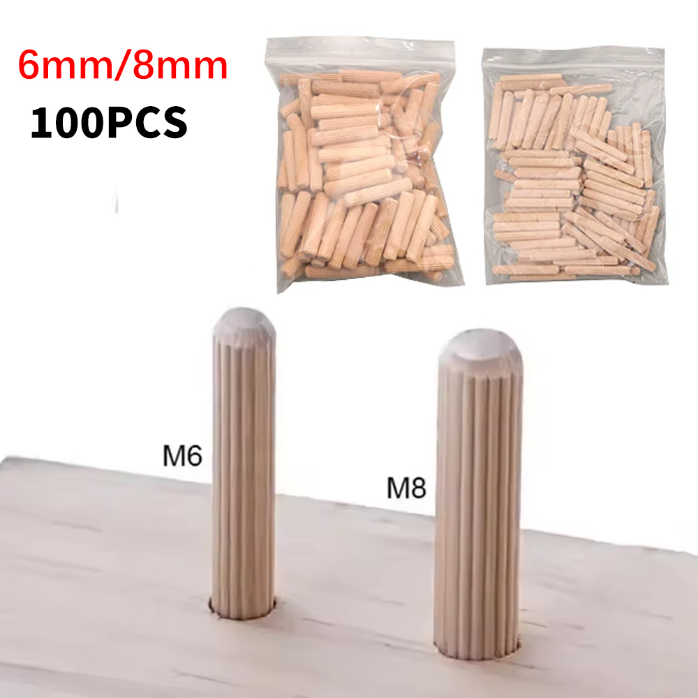 Wooden Dowel Pins 6/8mm Fluted - Furniture Joinery Hardware review and price